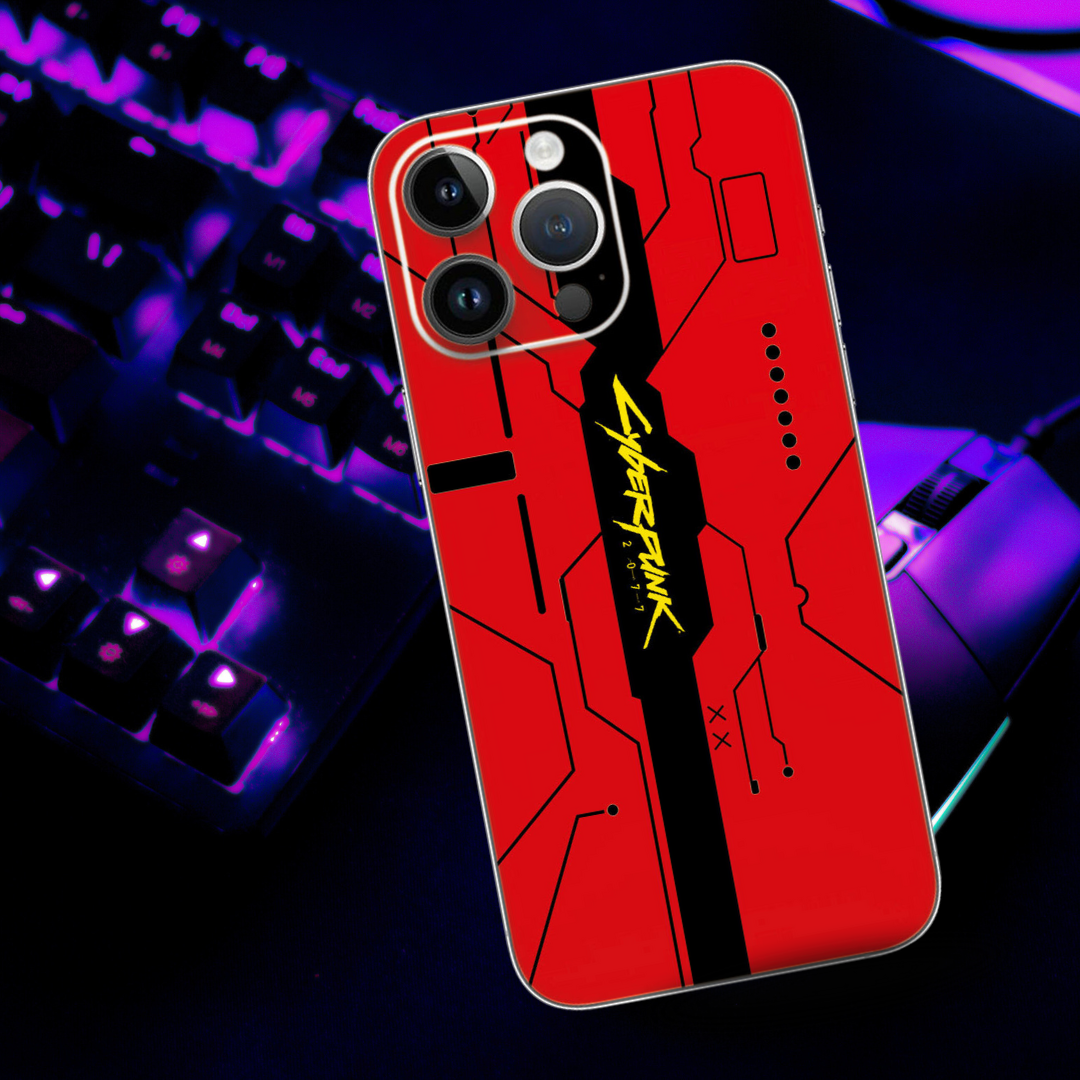 CYBERPUNK RED EMBOSSED SKIN