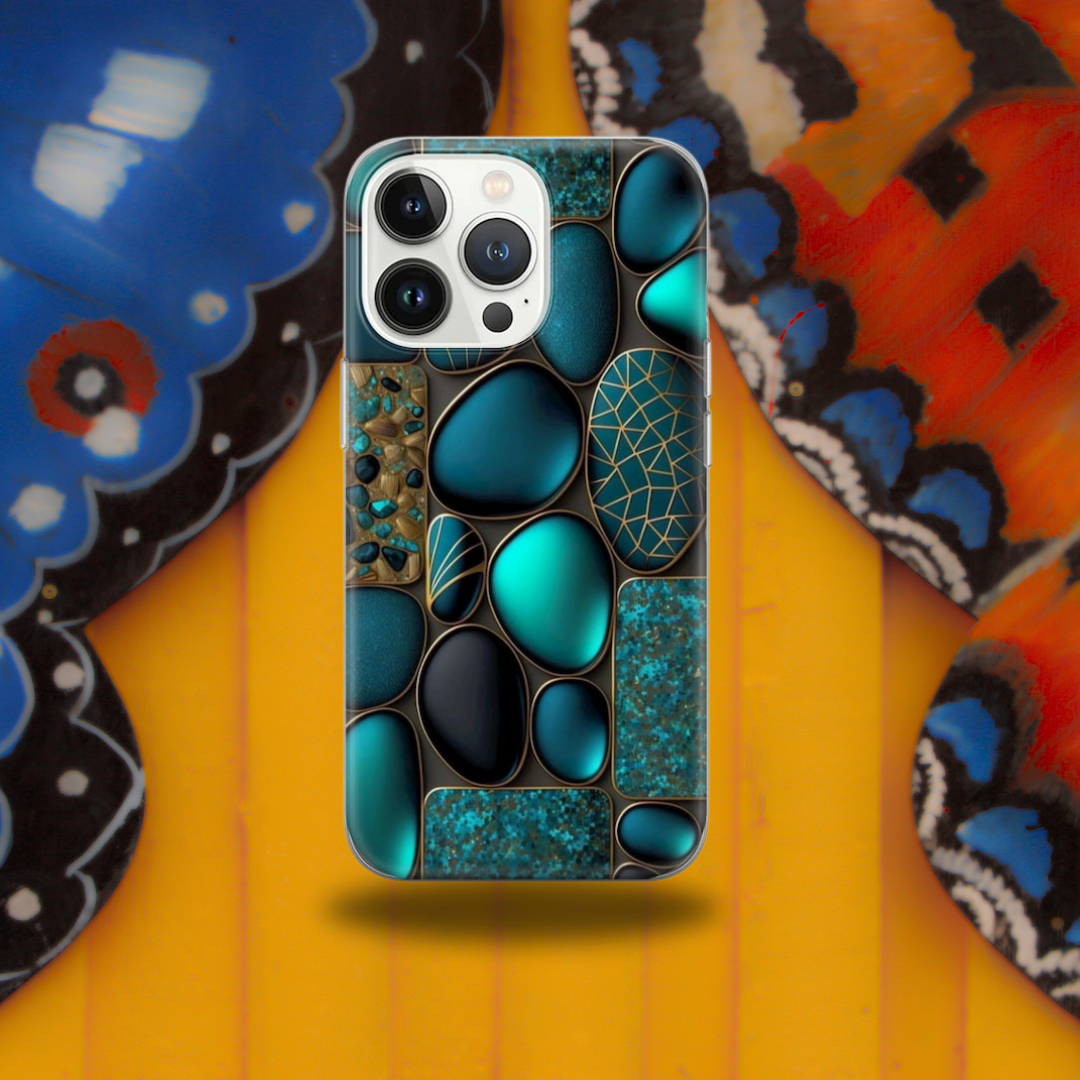 TEAL PEB EMBOSSED SKIN