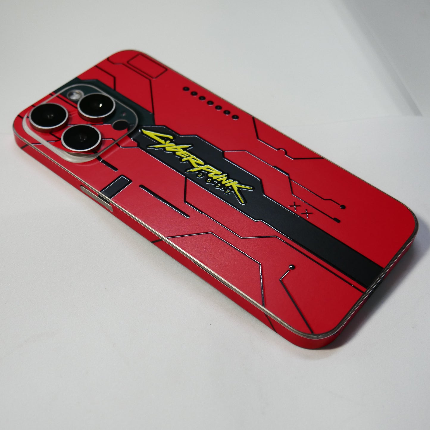 CYBERPUNK RED EMBOSSED SKIN