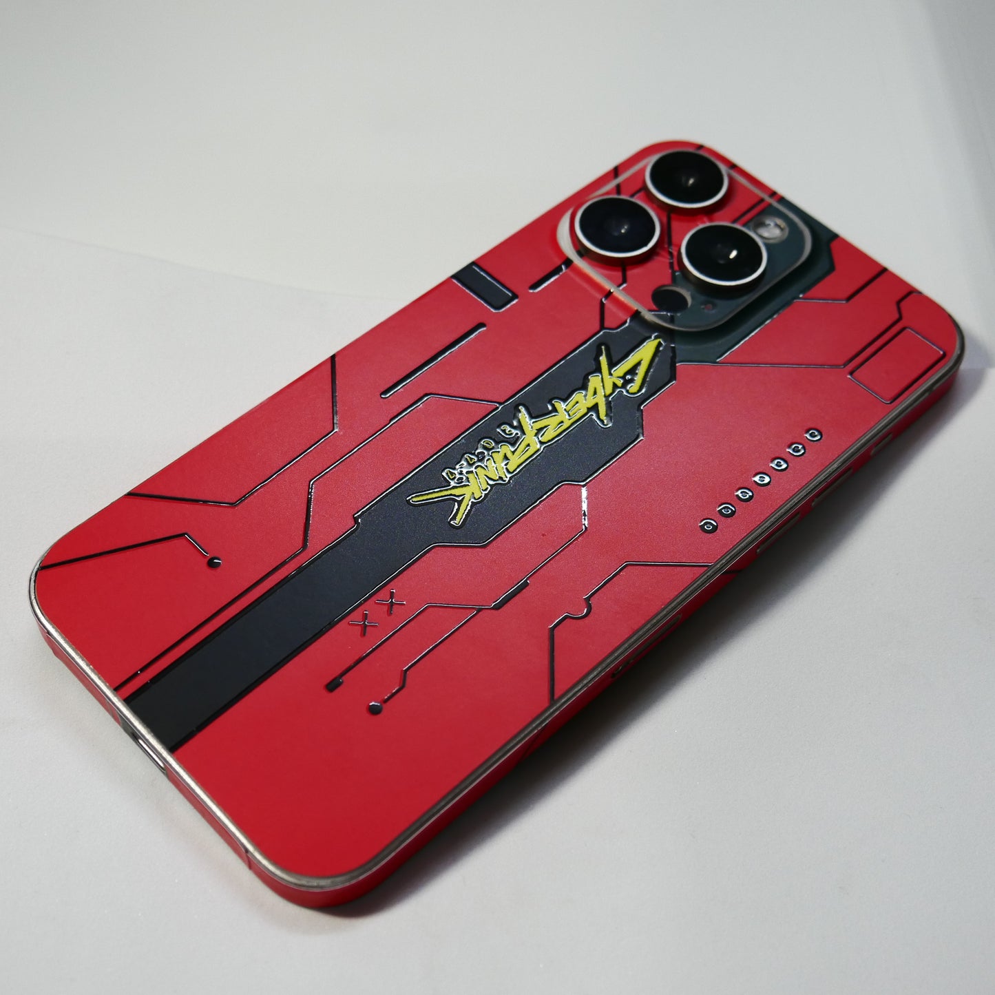 CYBERPUNK RED EMBOSSED SKIN